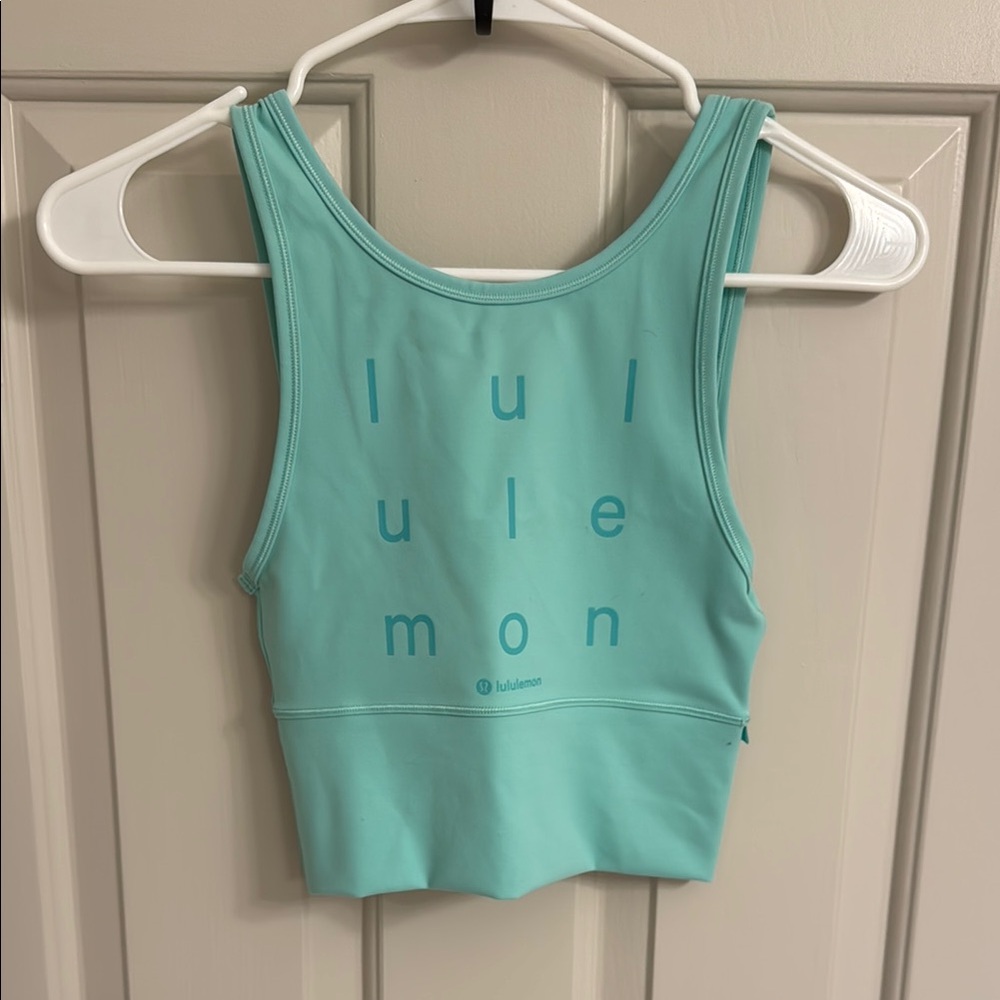 Lululemon Power Pivot Everlux Aqua Blue Tank Top